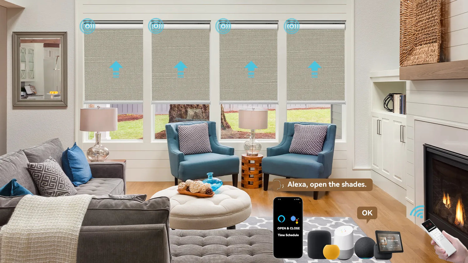 Automatic Blackout Roller Shades