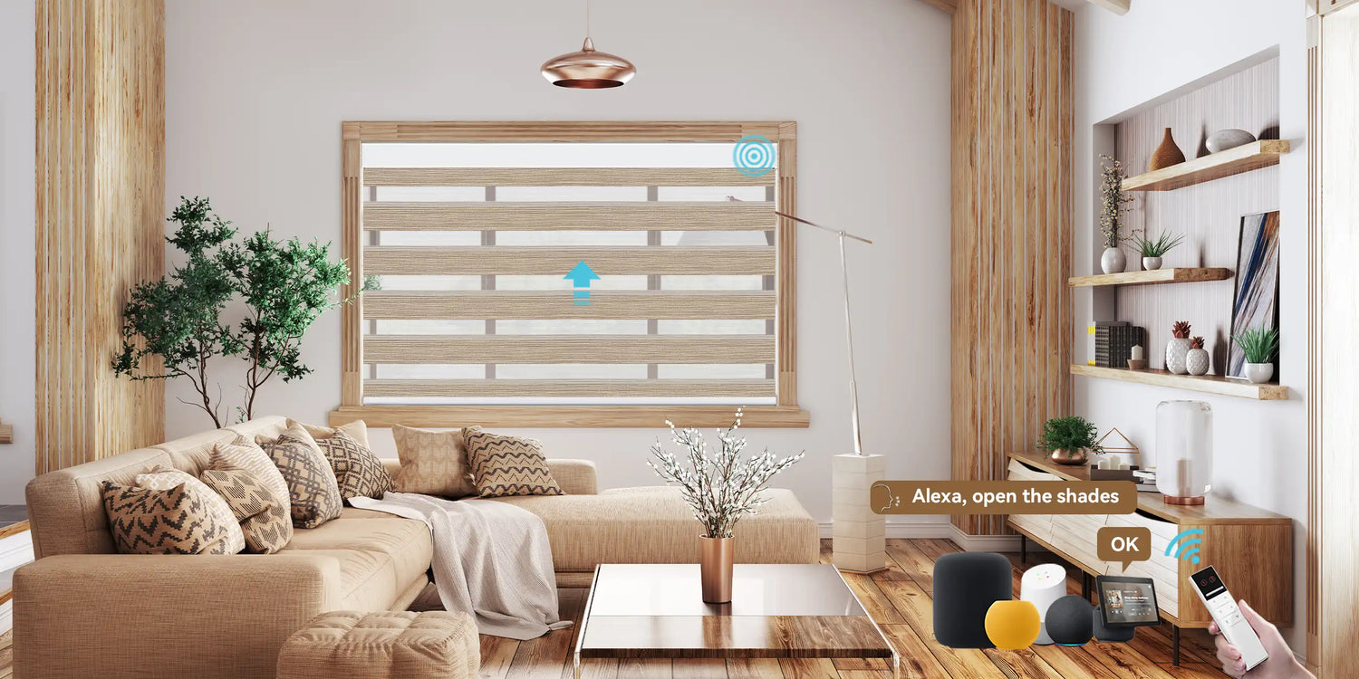 Elevate Home Design with Motorized Zebra Shades