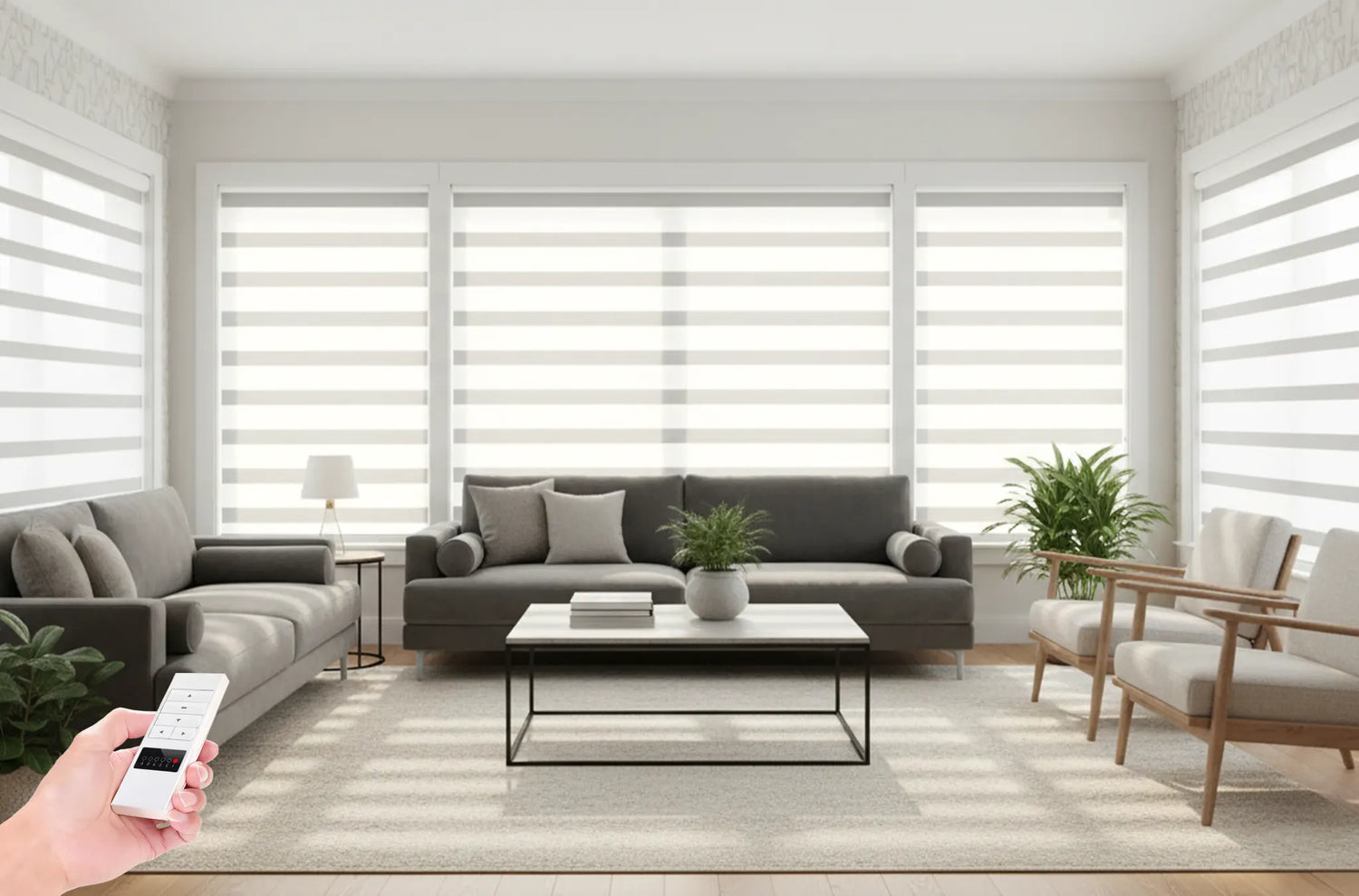 Motorized Zebra Shades Instead of Manual