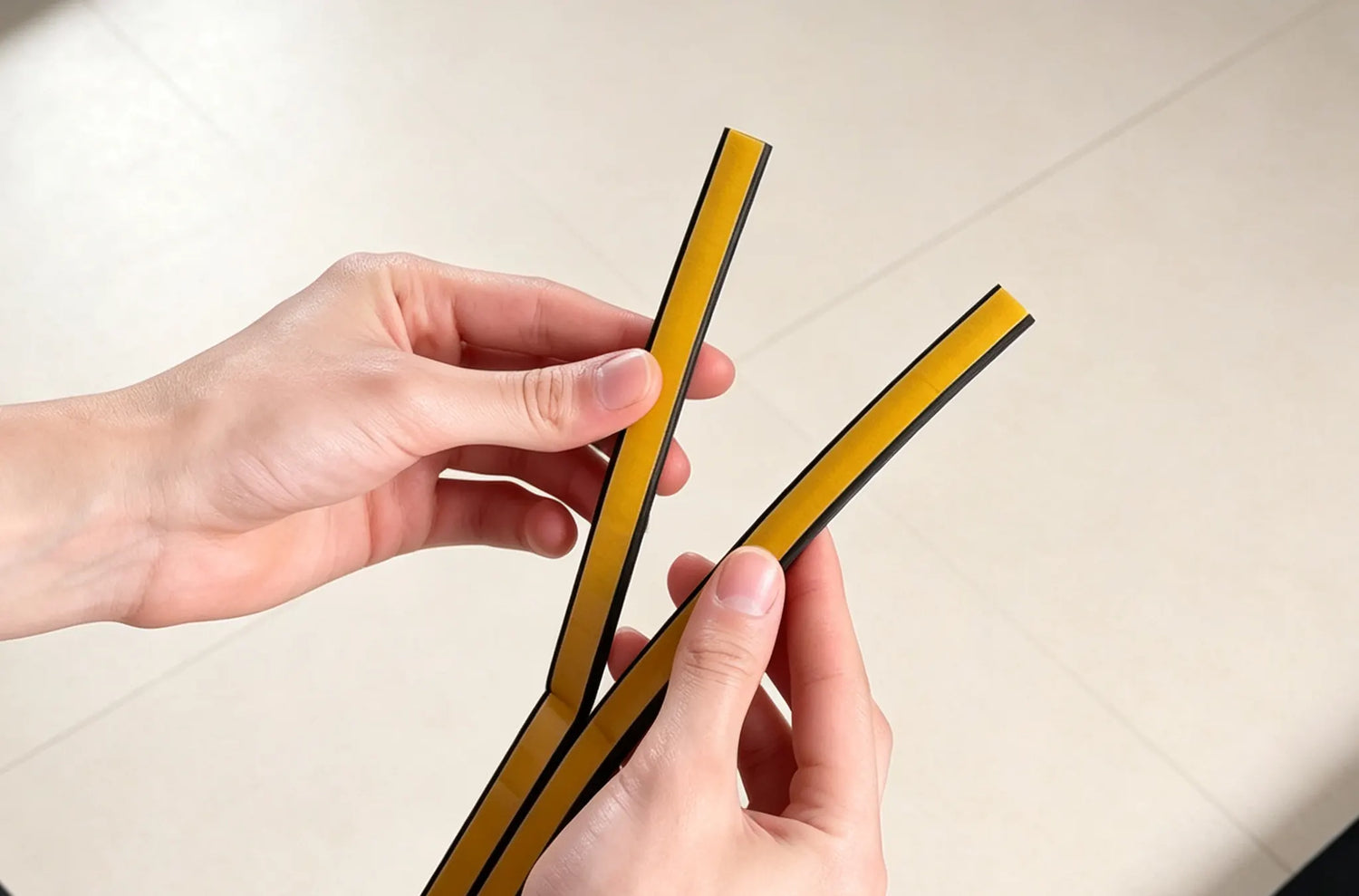 Separate the seal strips