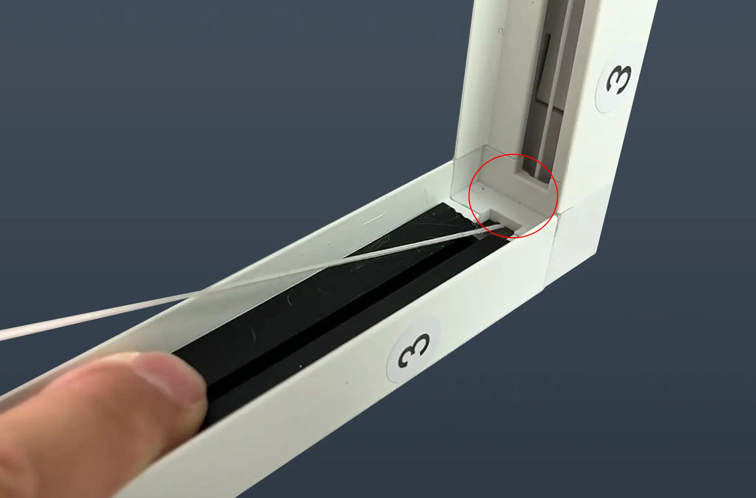Ensuring the pull cords are properly aligned and free of obstructions within the frame.