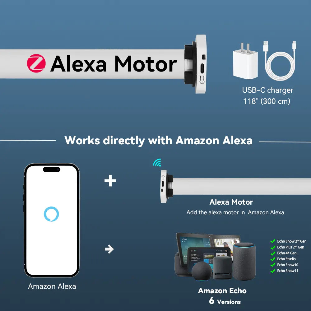 Alexa motor for roller shades