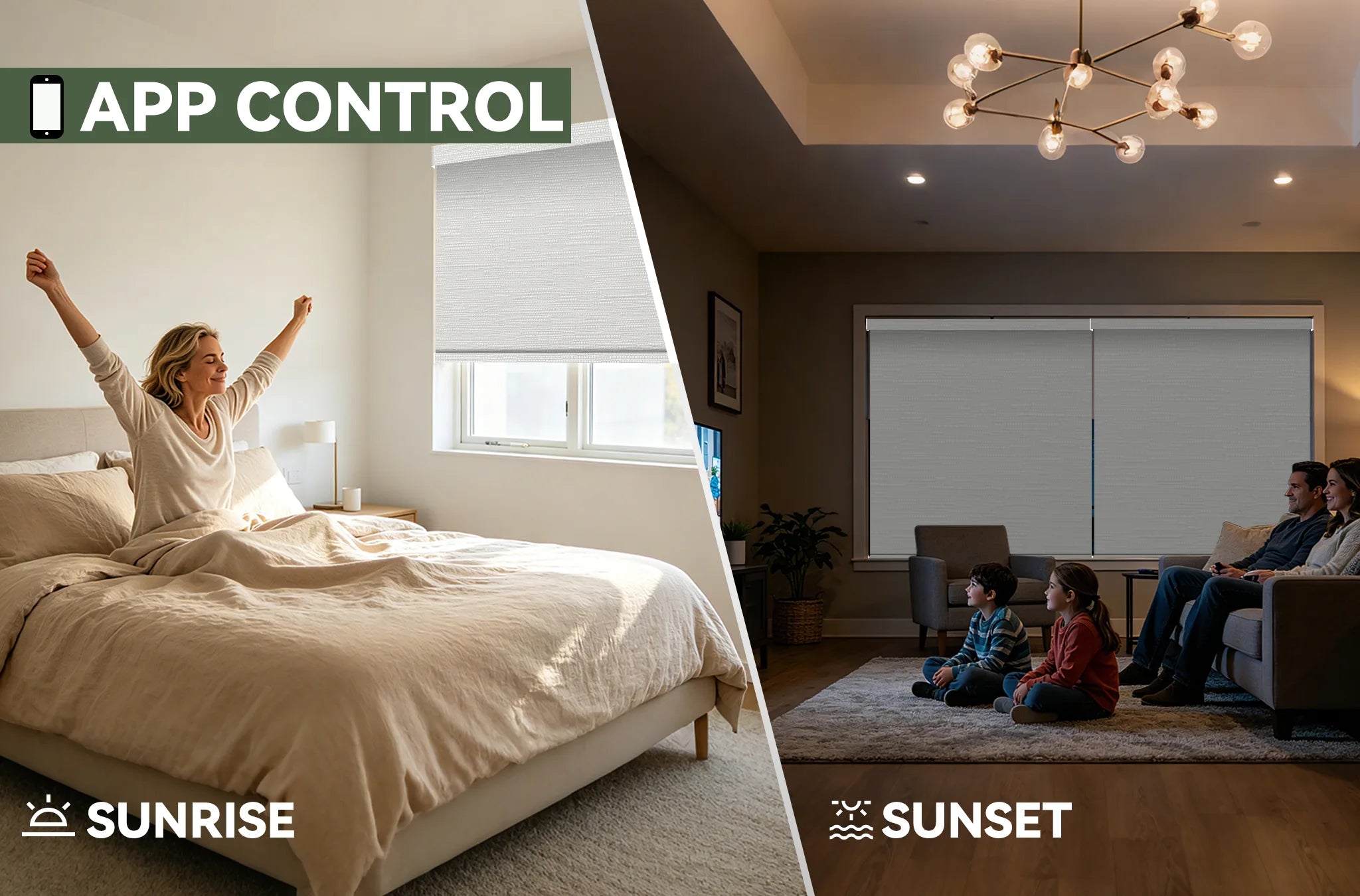 app control blackout roller blinds