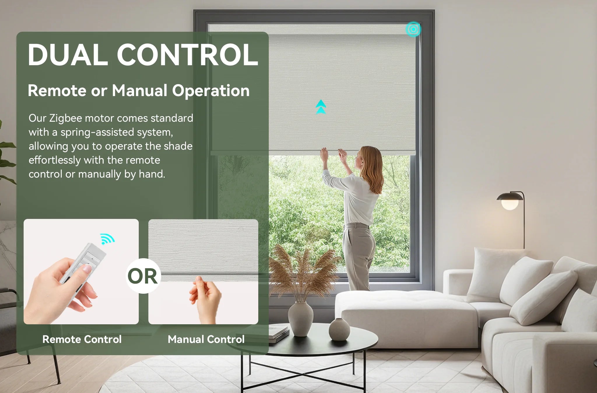 dual control blackout roller blinds