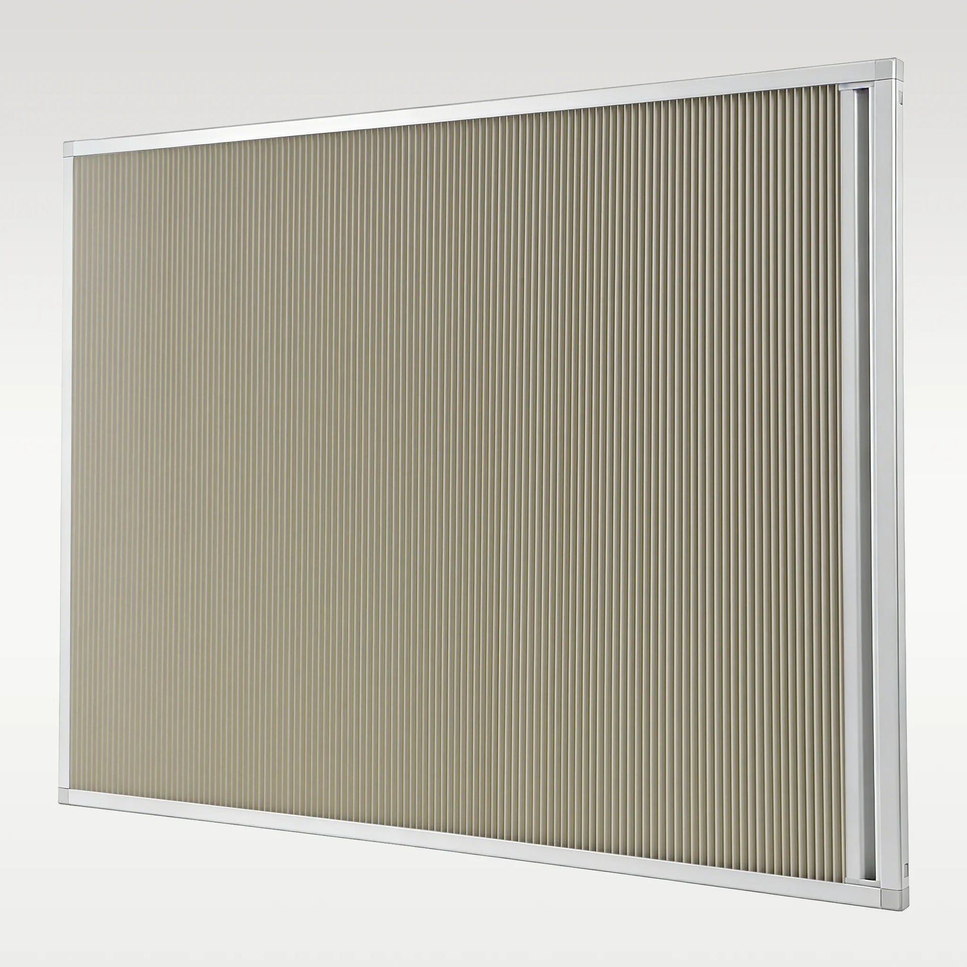 White Frame & Beige Fabric