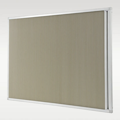 White Frame & Beige Fabric