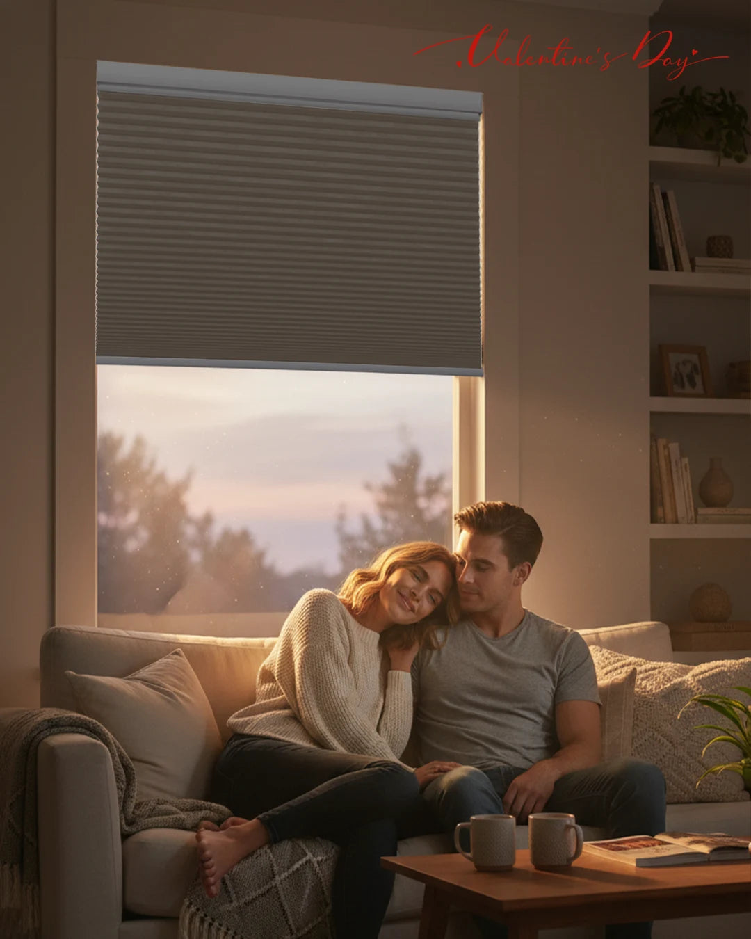 Motorized shades for Valentine’s Day