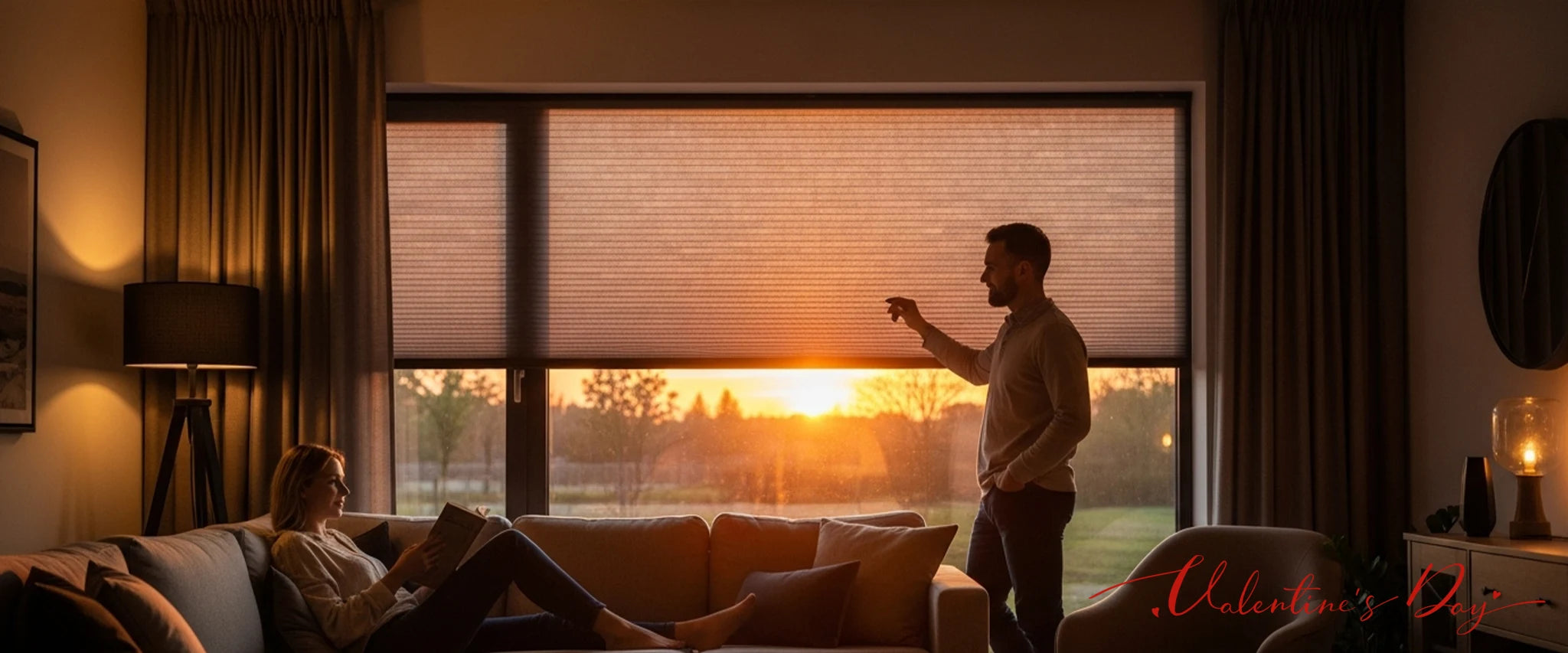 Motorized shades for Valentine’s Day