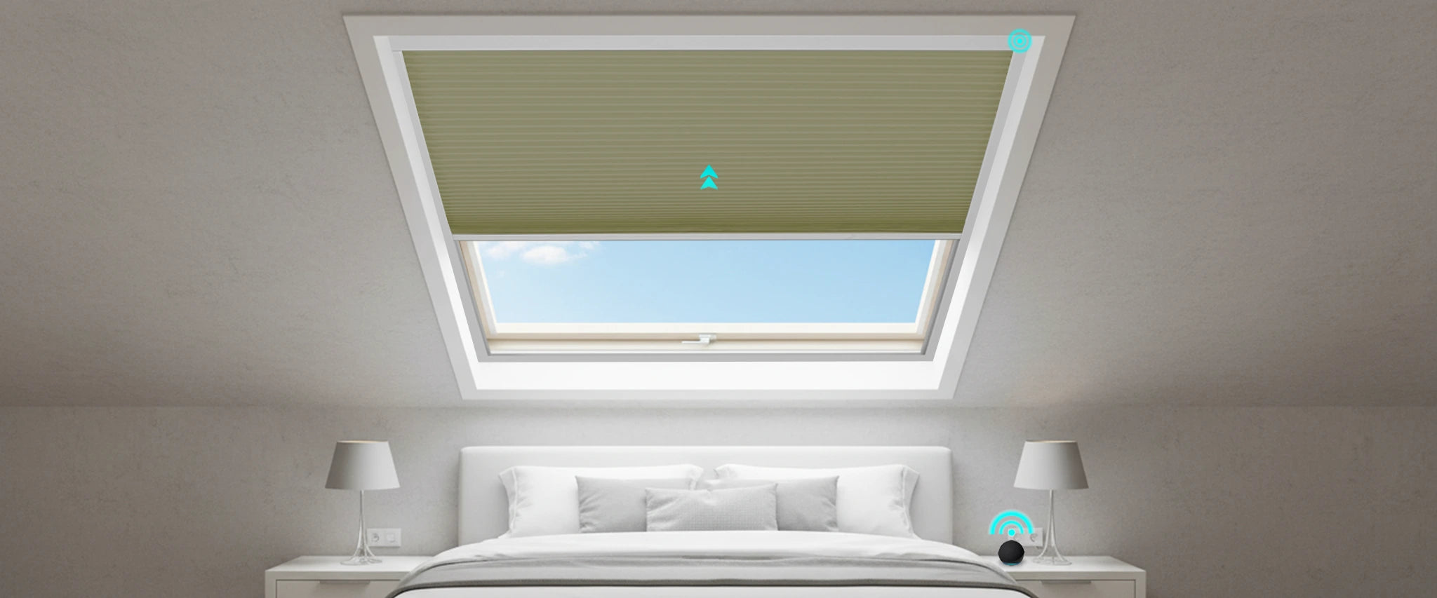 Motorized Skylight Shades for Bedroom