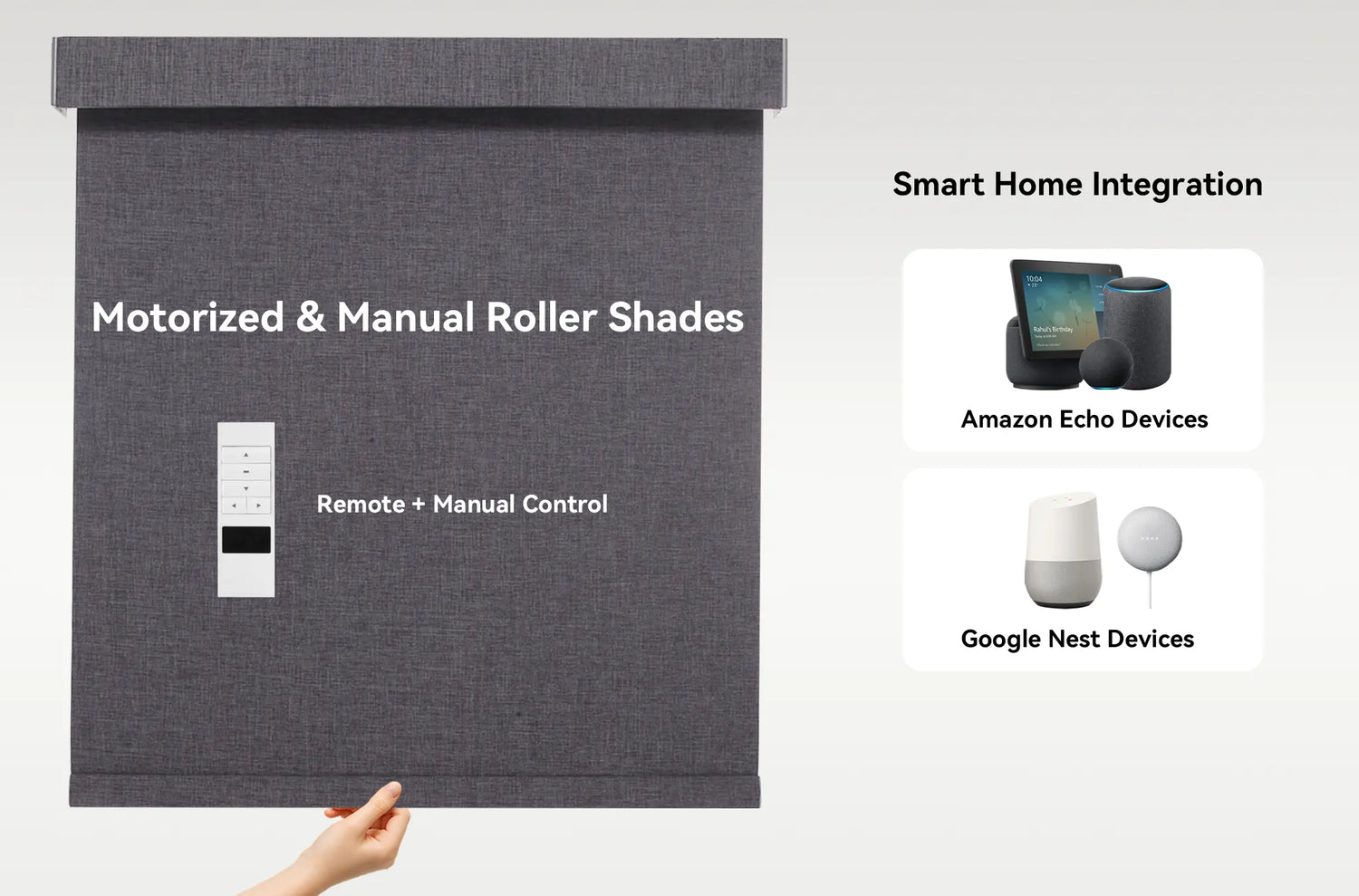 Motorized and Manual Roller Shades