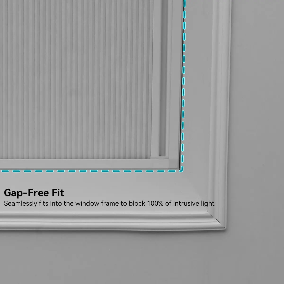 Macro shot showing the gap-free connection between Kurlax side tracks and the window frame.