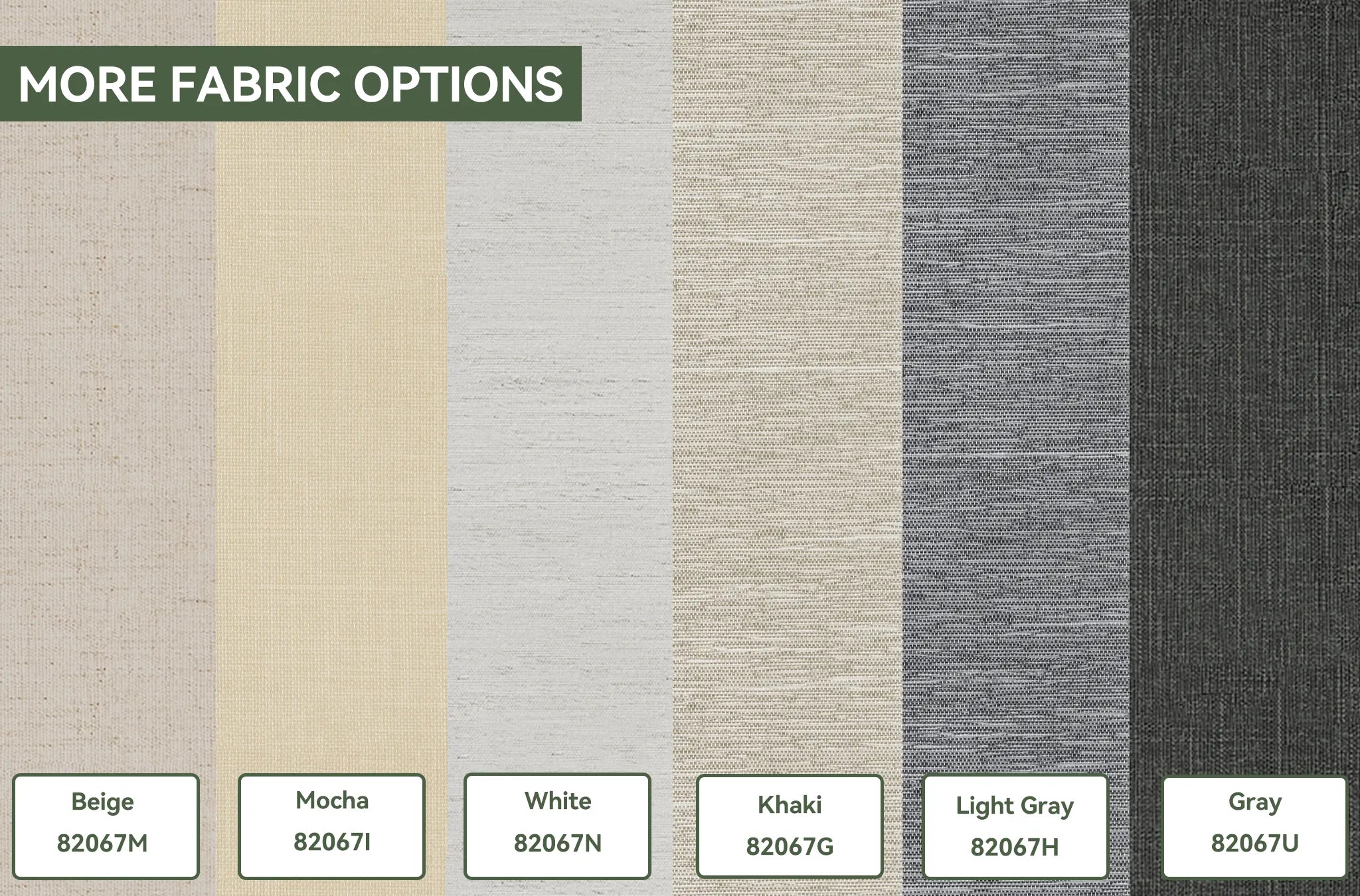 roller shades fabric optionals