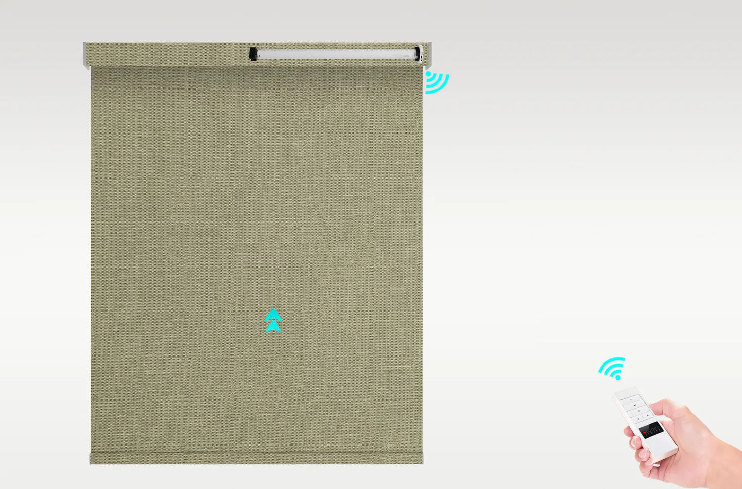 motorized roller shade with remote