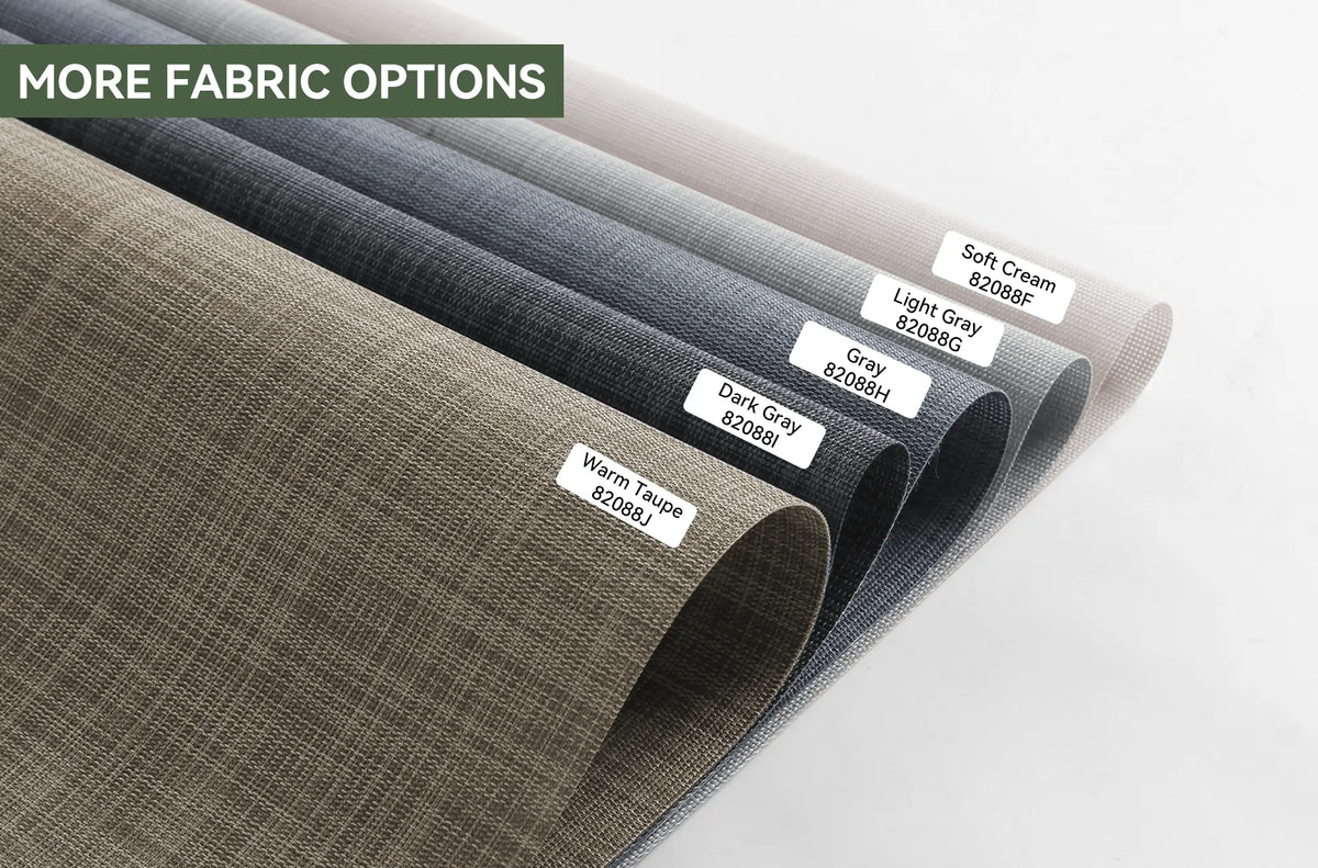 Motorized Solar Roller Shades with More Fabric Options