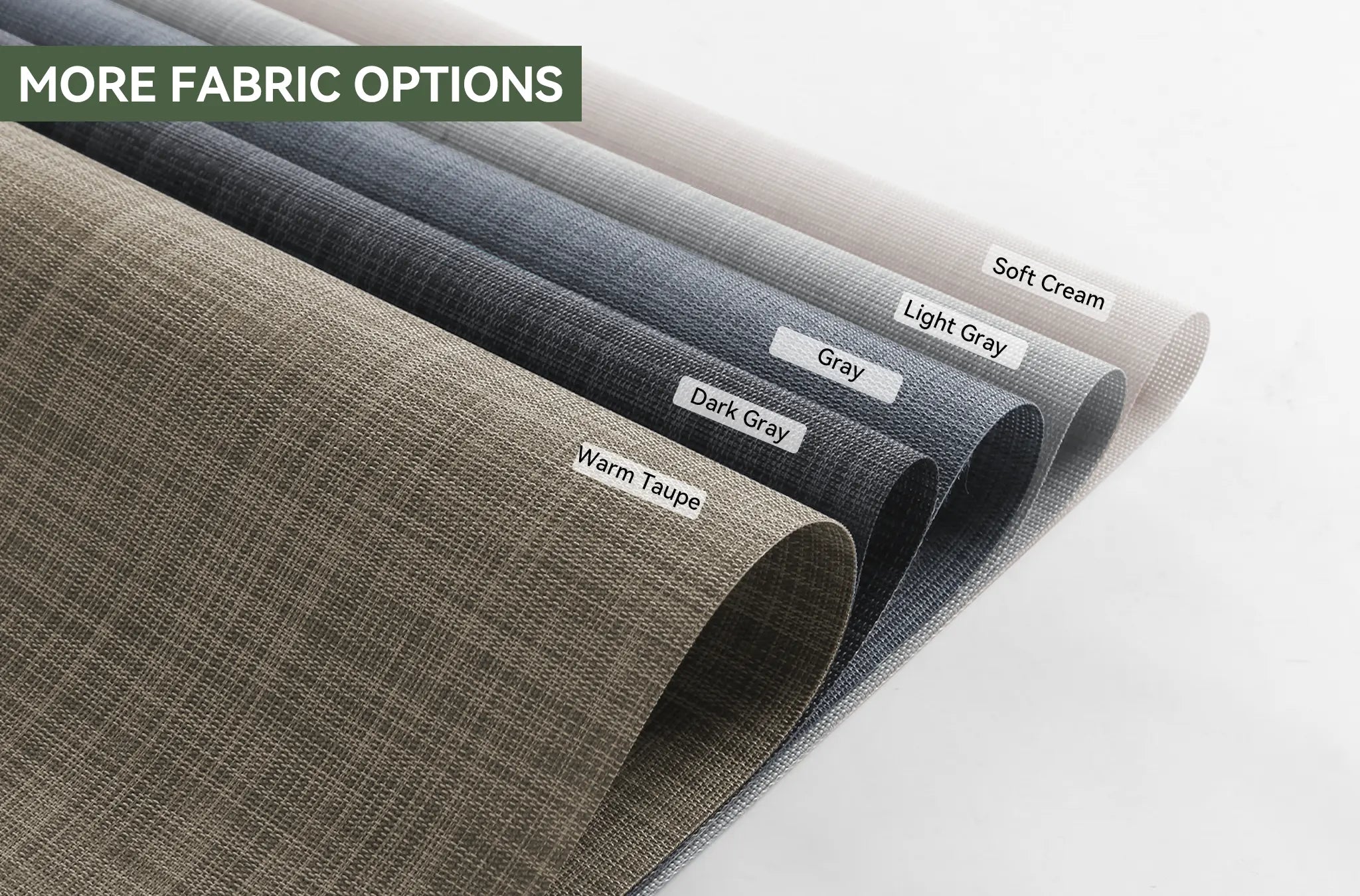 Motorized Solar Roller Shades with More Fabric Options