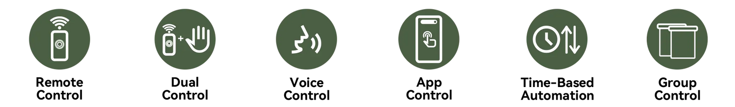 smart motorized window shades control optionals
