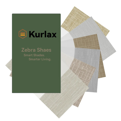 Motorized Light Filtering Zebra Shades Fabric Samples - 70% Blackout & Jacquard