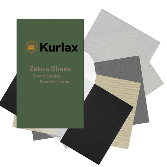Motorized Zebra Shades Fabric Samples - 100% Blackout
