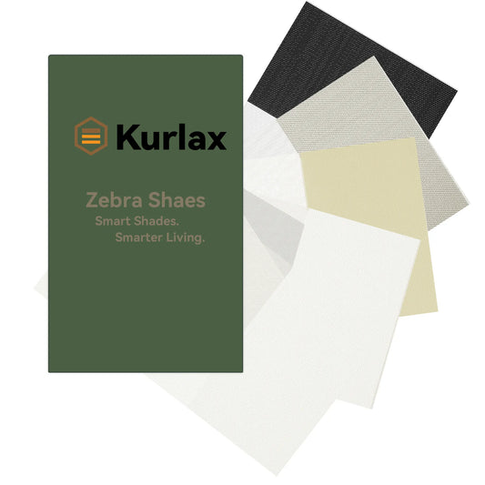 Motorized Light Filtering Zebra Shades Fabric Samples - 70% Blackout