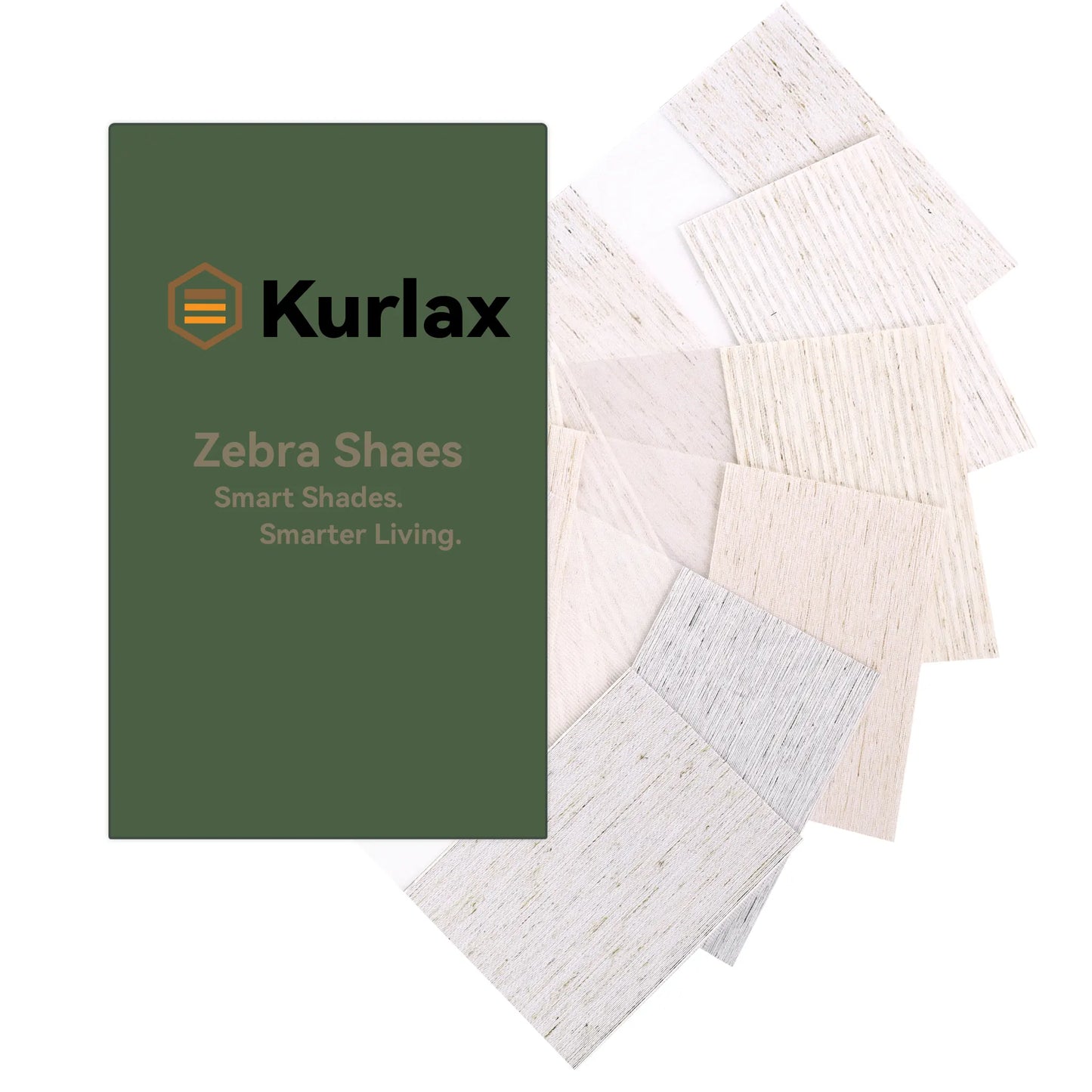 Motorized Light Filtering Zebra Shades Fabric Samples - 70% Blackout & Linen